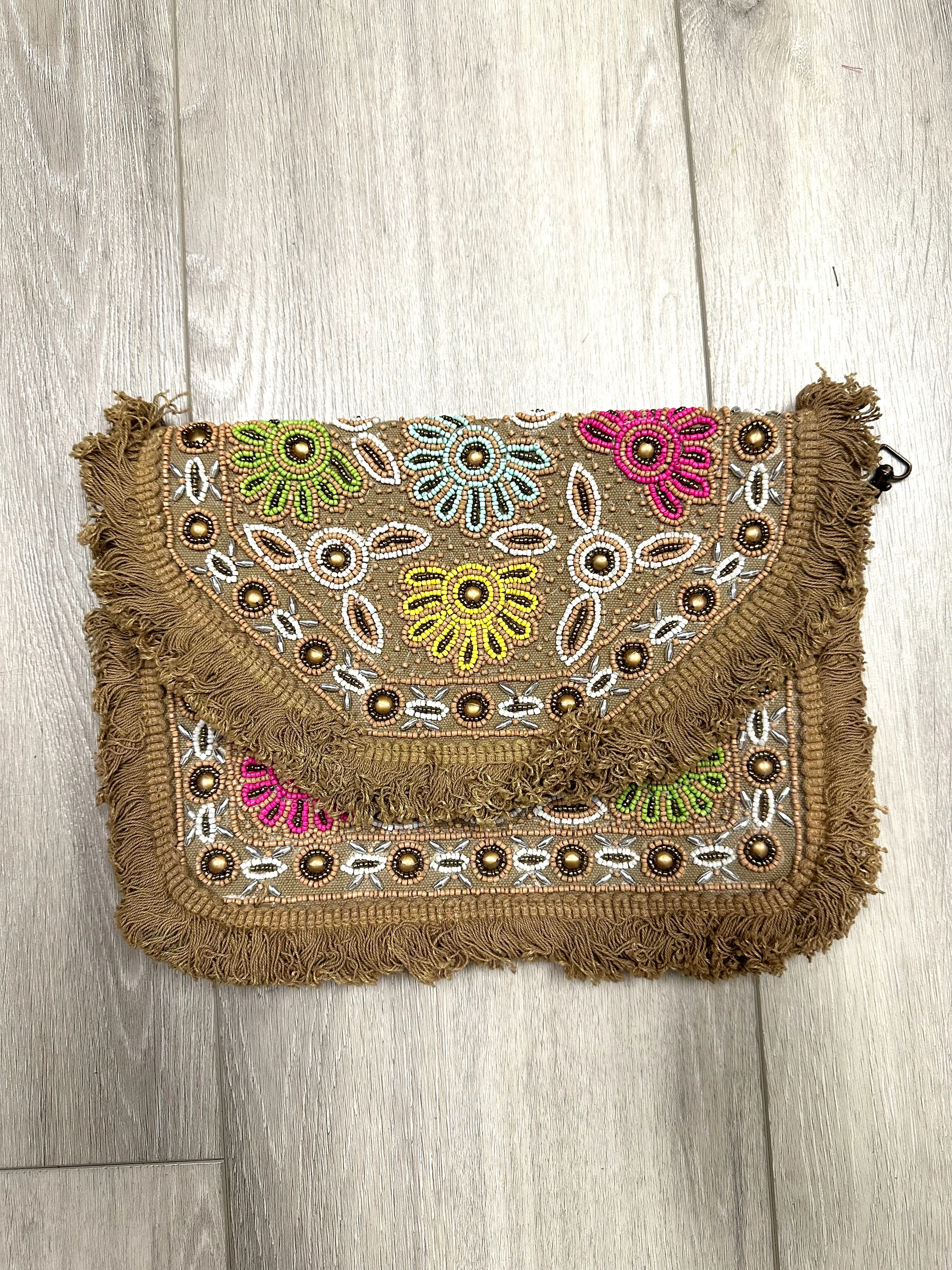 Beaded Fringe Clutch