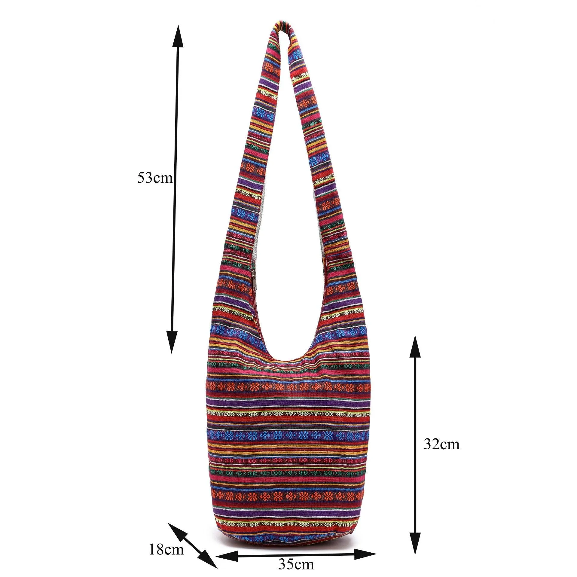 Bohemian Charm: Folk Style Ladies' Bucket Bag Handbag & Shoulder Bag Combo