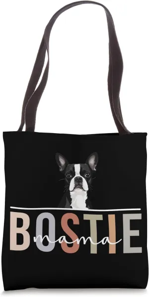 Bostie Mama Boho Boston Terrier Mom Of A Bostie Mom Tote Bag