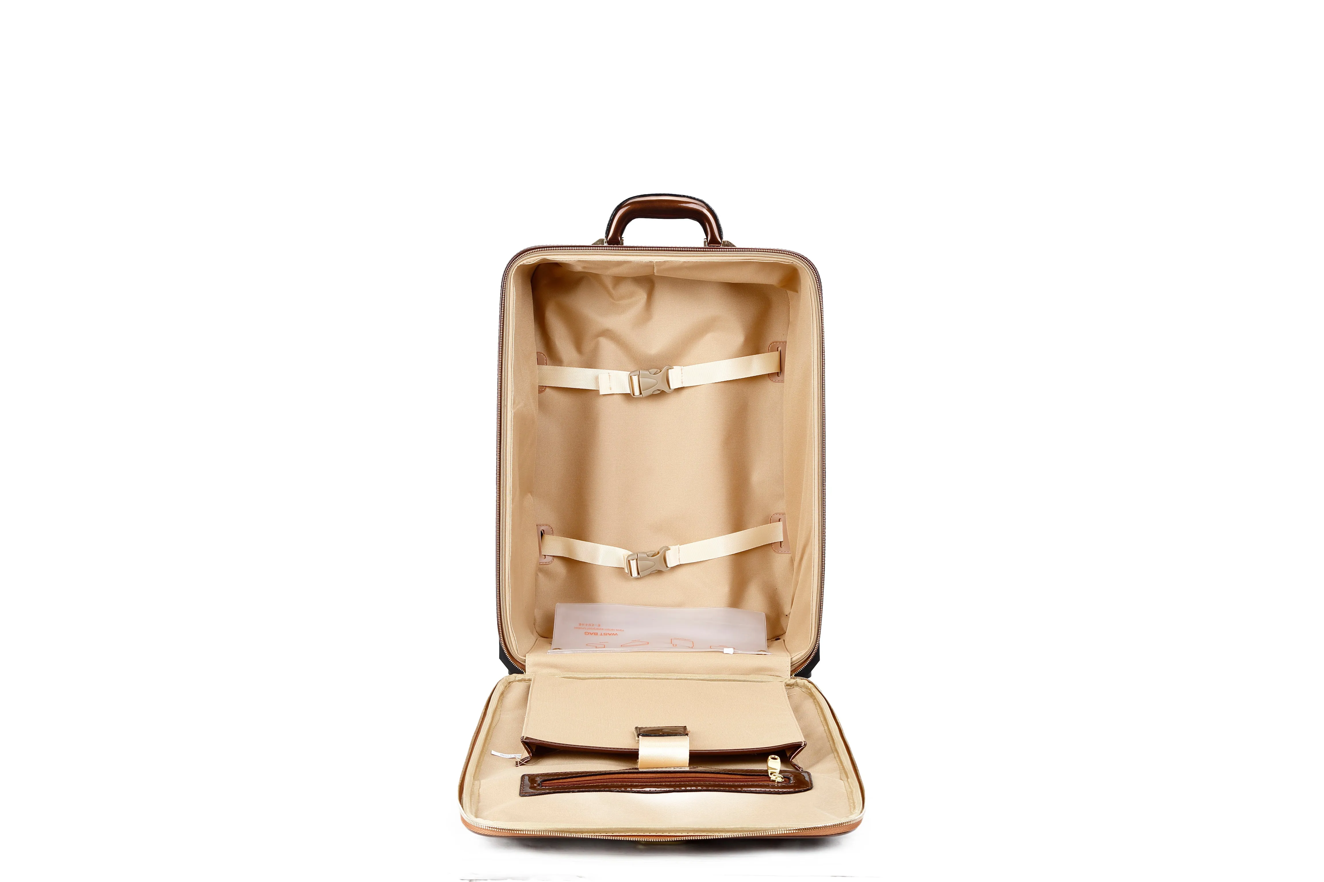 Brangio Glossy Floral-Embellished Trolley Bag