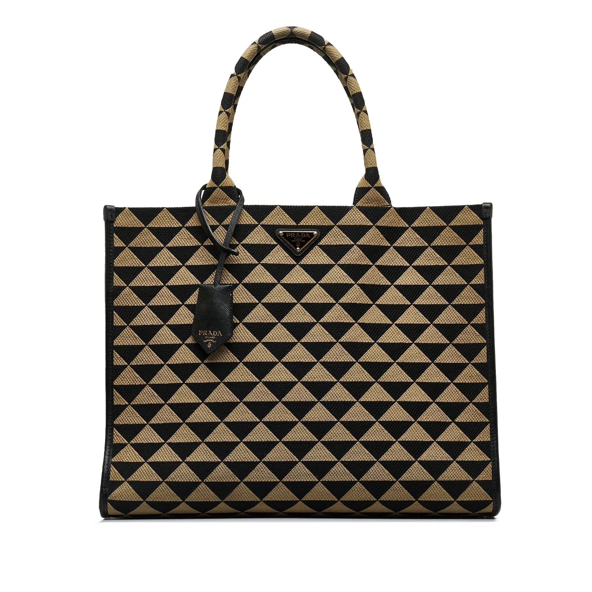 Brown Prada Symbole Triangolo Tote