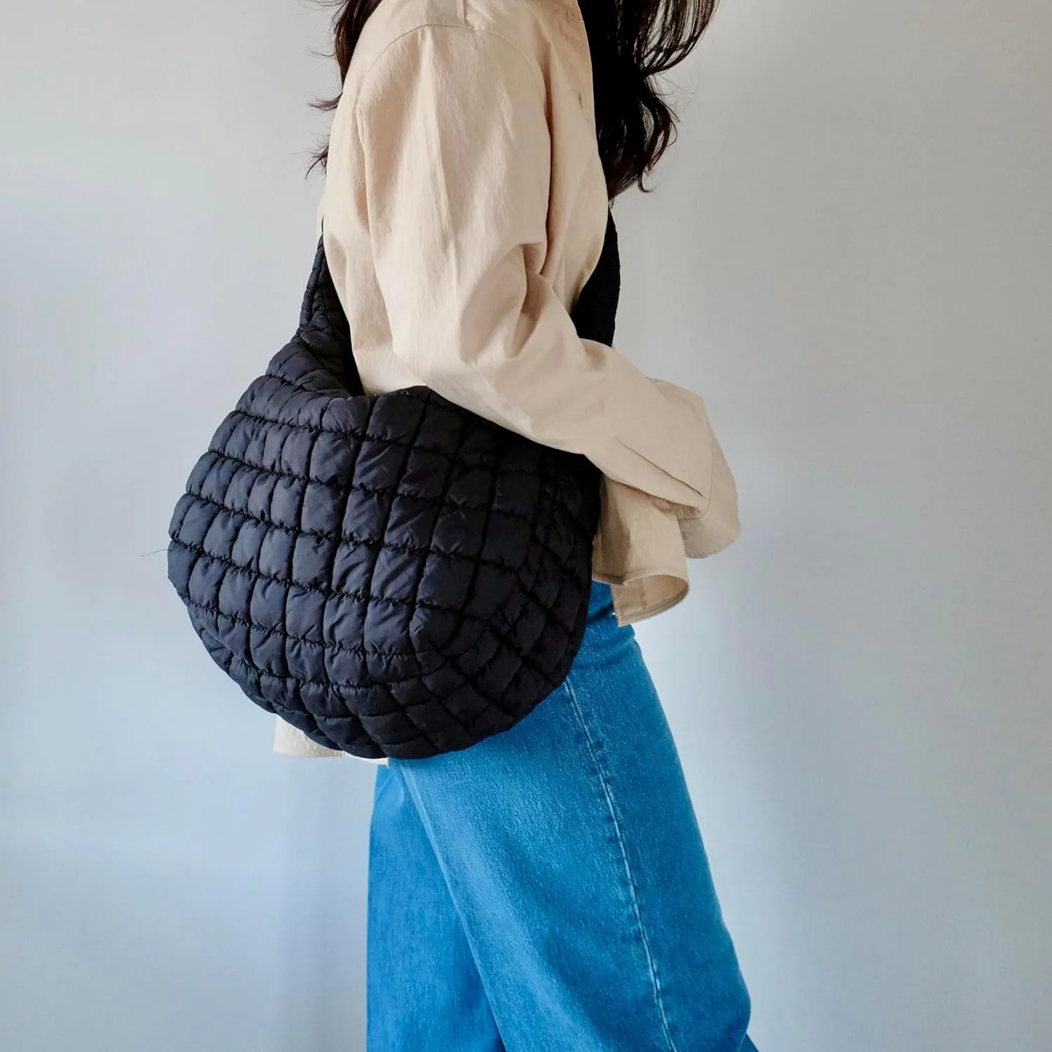 Bubble Quilted Hobo Women Handbag Cloud Tote Shoulder Bag Casual Crossbody Bag Gift for Women