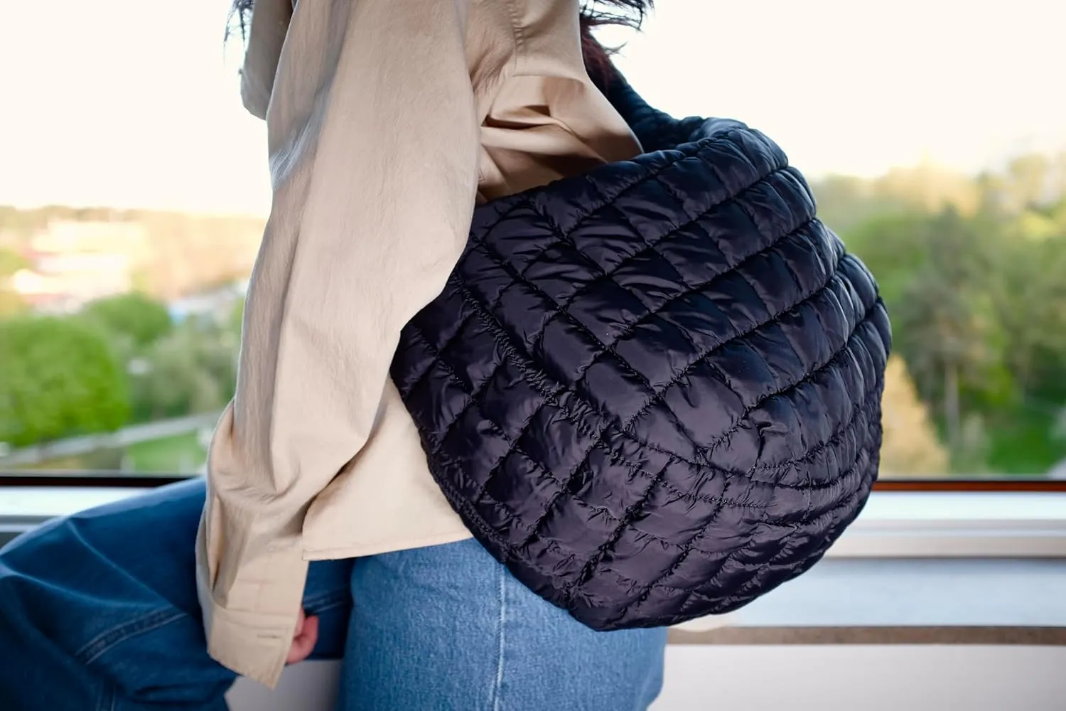 Bubble Quilted Hobo Women Handbag Cloud Tote Shoulder Bag Casual Crossbody Bag Gift for Women