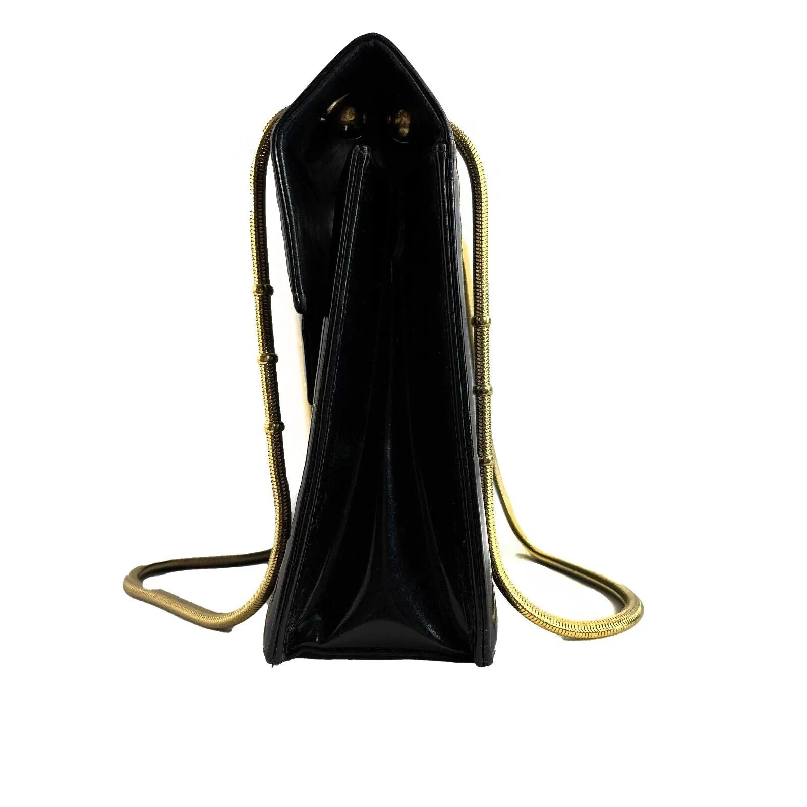 CHANEL Bags Errita Vinyl CC Flap Bag Gold Snake Chain