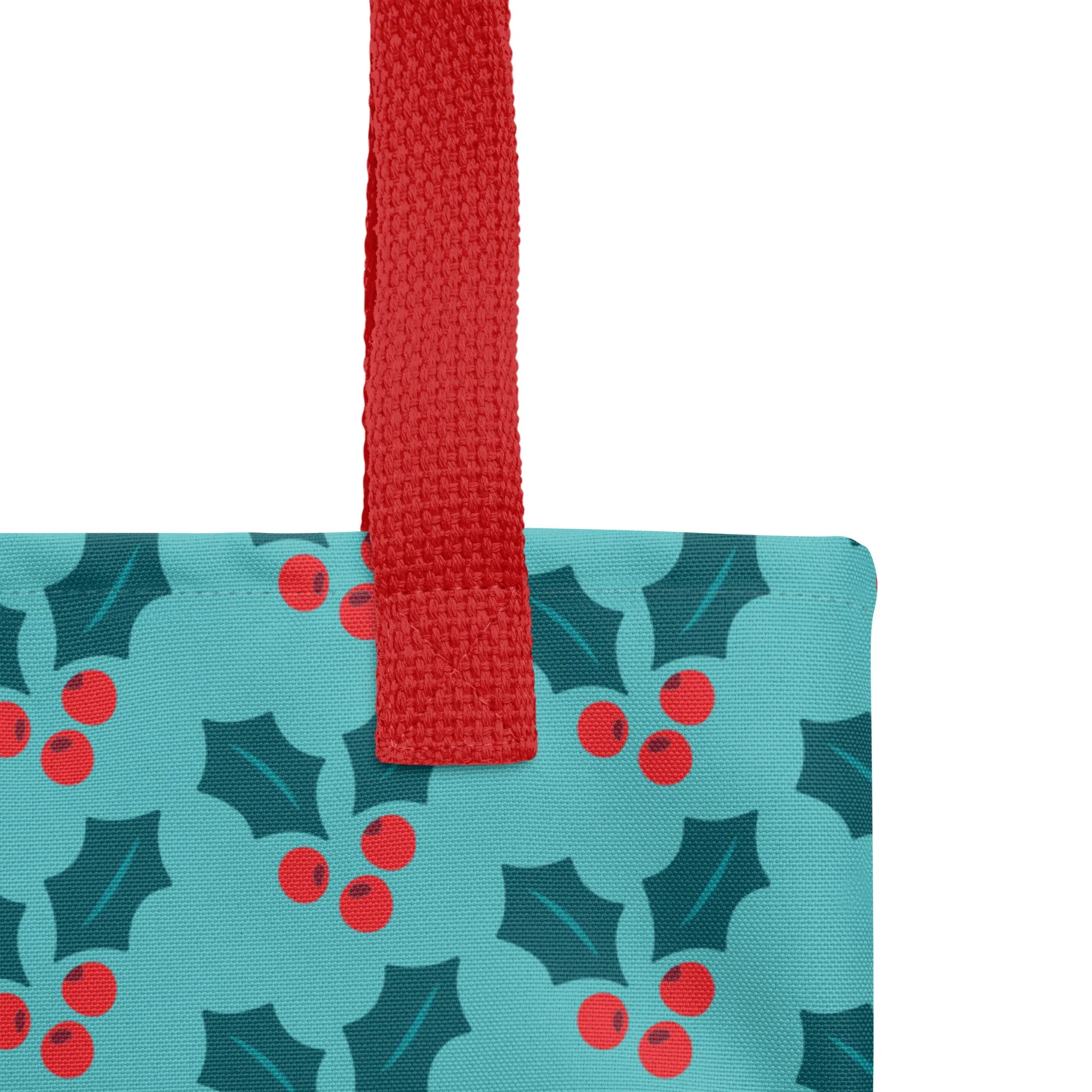 Christmas Tote Bag -- Mistletoe (Glamourange Festive Pattern Christmas Tote Bags)