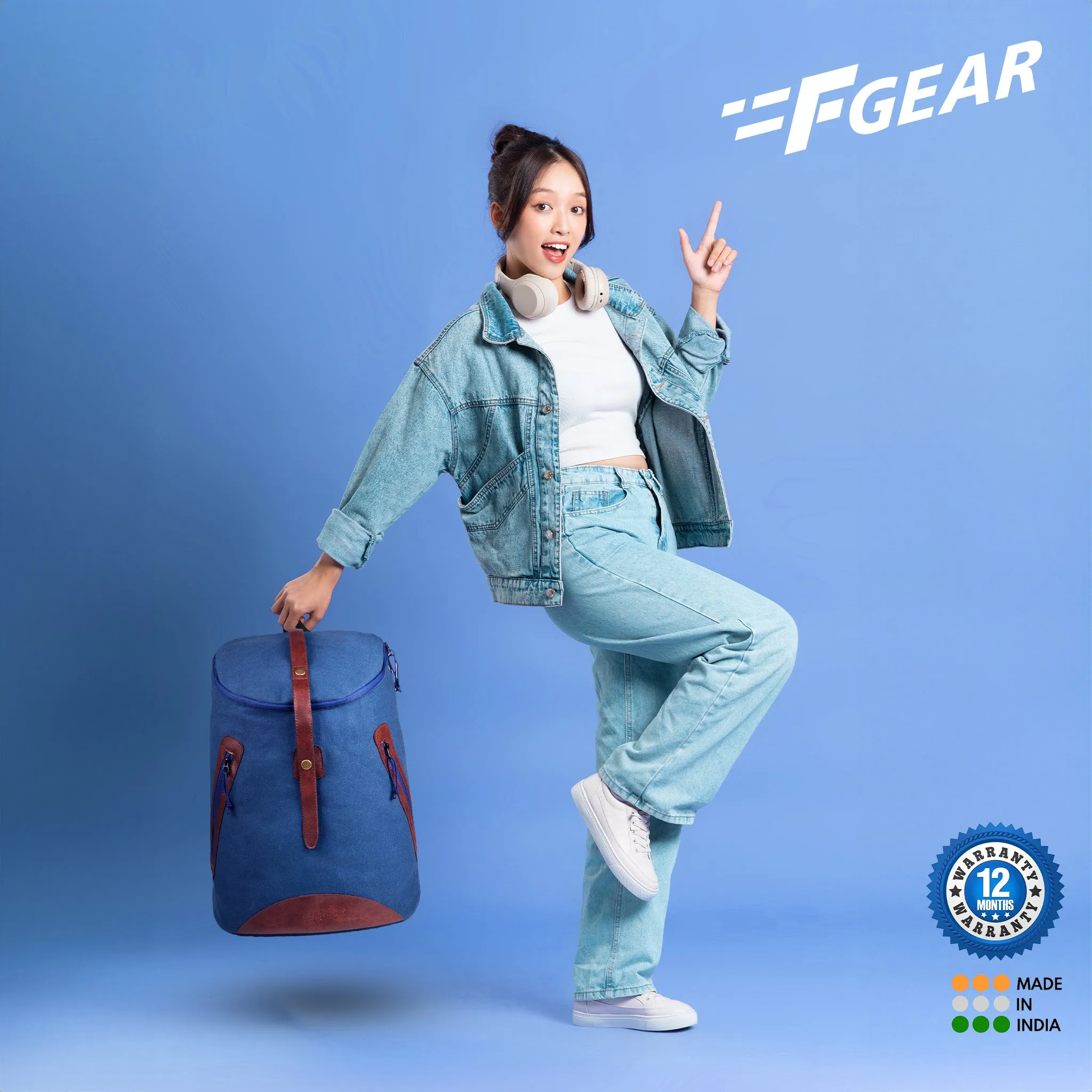 Cobalt 27L Navy Canvas Backpack