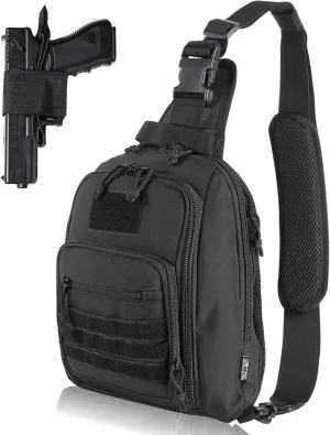 DBTAC Tactical Sling Bag | 8L Military Shoulder Chest Pack for Full Size Concealed Carry, Range, Travel, Outdoor Sports