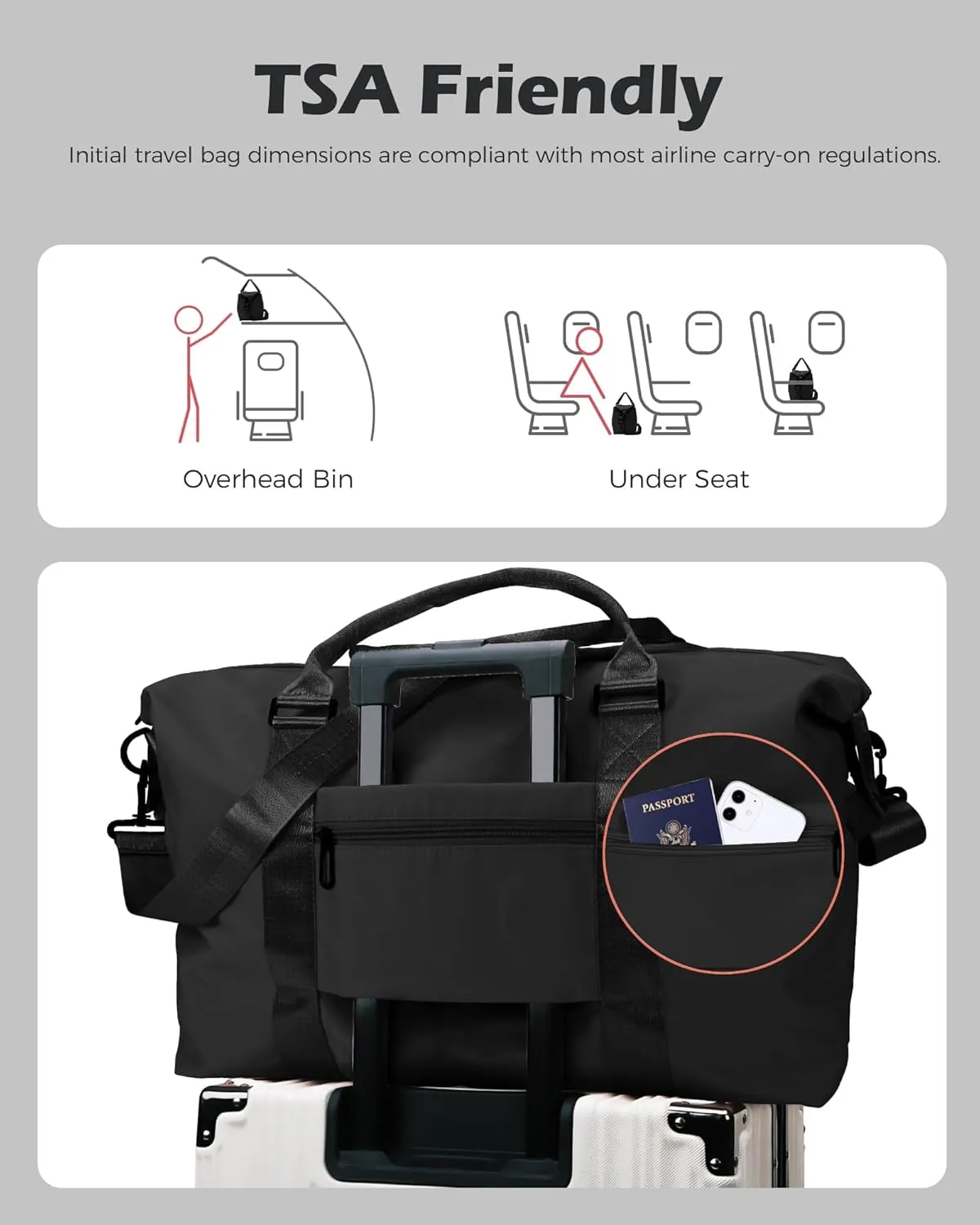 Gifts for Daughter 10 11 12 13 14 15 16 17 18 Year Old, Initial Travel Duffel Bag, Personalized Weekender Bag, Teen Girl Birthday Gift Cute Girly Stuff, Teen Girl Basket (Letter M)