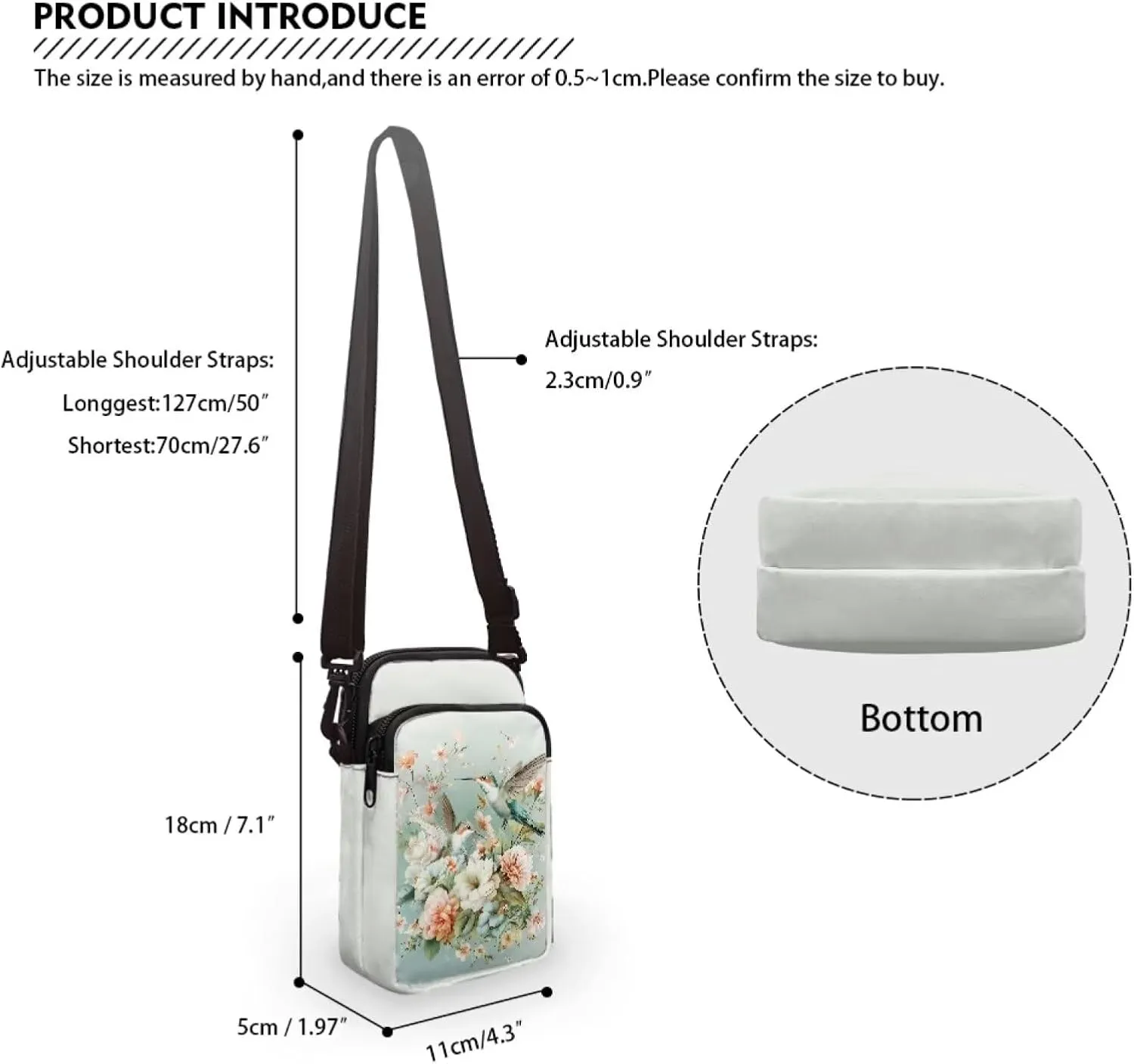 Girls Crossbody Bags Small Shoulder Bag with Zipper, Travel Satchel Bag Handbags