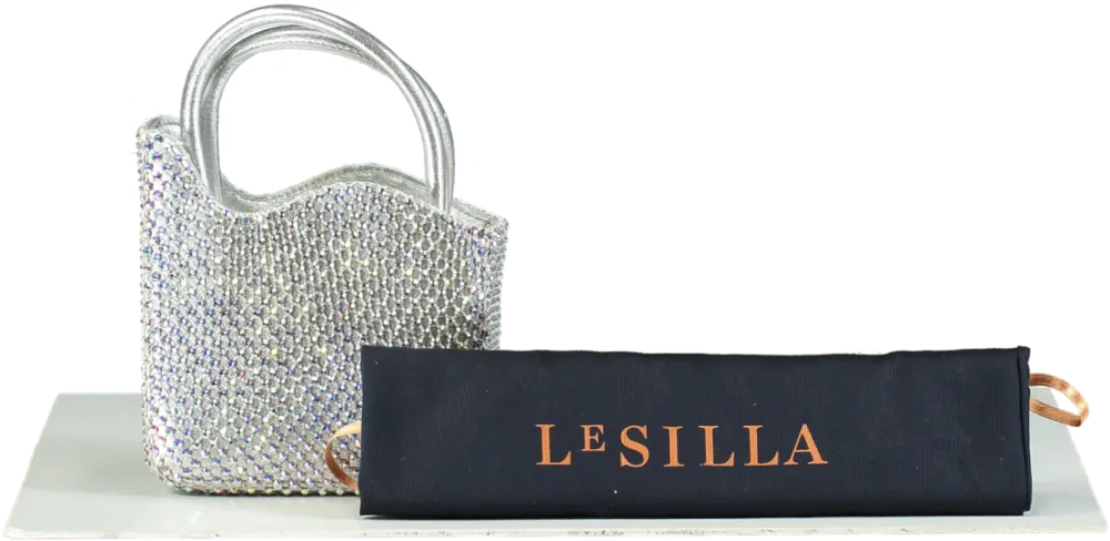 La Silla Metallic Mini Gilda Rhinestone Embellished Bag One Size