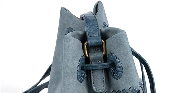 Small Womens Western Shoulder Bucket Bag Crossbody Boho Bag For Women