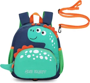 SUN EIGHT Toddler Backpack Dinosaur Preschool Bag for Boys Girls with Anti-Lost Leash, Cute Cartoon Kids Backpack for 2-6 Years Old, Lightweight Childrens Daycare School Bag