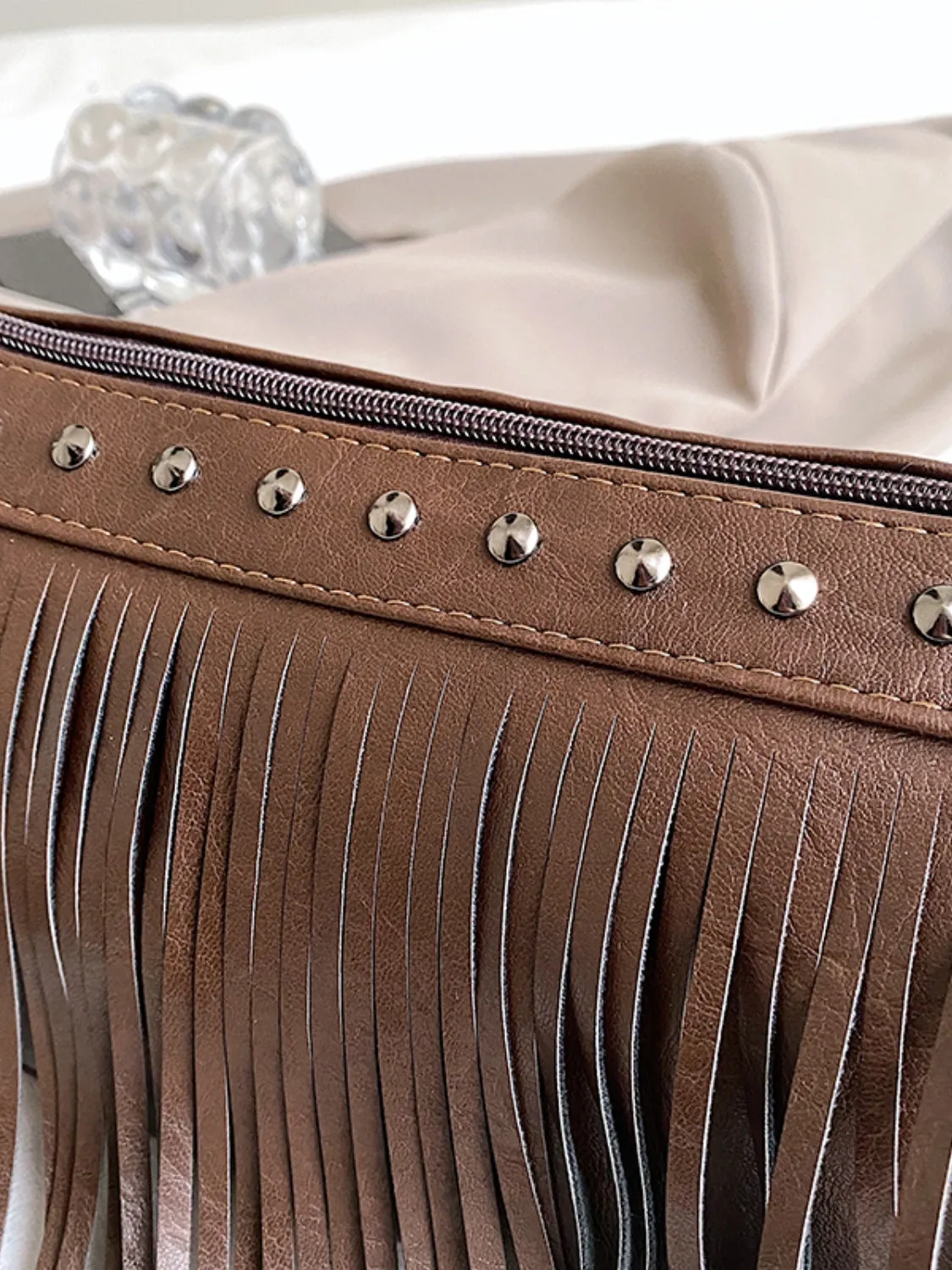 TEEK - Fringe Studded Crossbody Bag