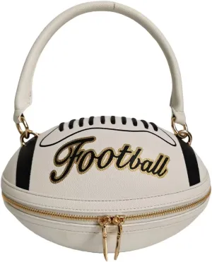 Women Football Shaped Crossbody Shoulder Bag Rugby Clutch Handbag Unique Novelty Football Purse