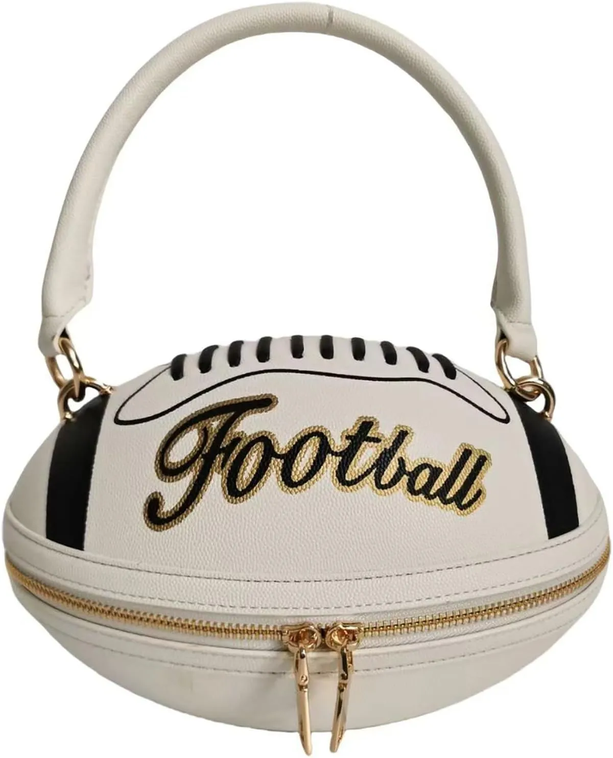 Women Football Shaped Crossbody Shoulder Bag Rugby Clutch Handbag Unique Novelty Football Purse