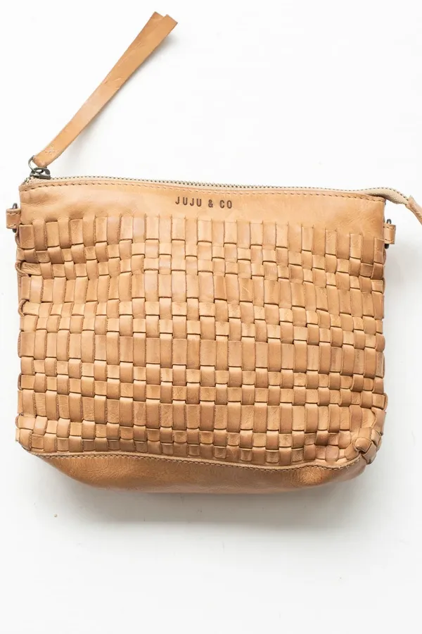 Woven Pouch Bag - Tan